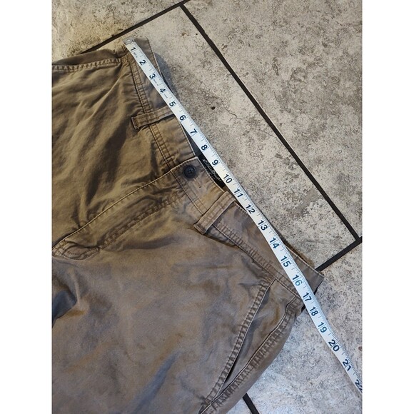 Eddie Bauer Mens Pants 35X30 Cotton Khaki Cream/Gray Outdoor Casual Classic Fit - Picture 5 of 12